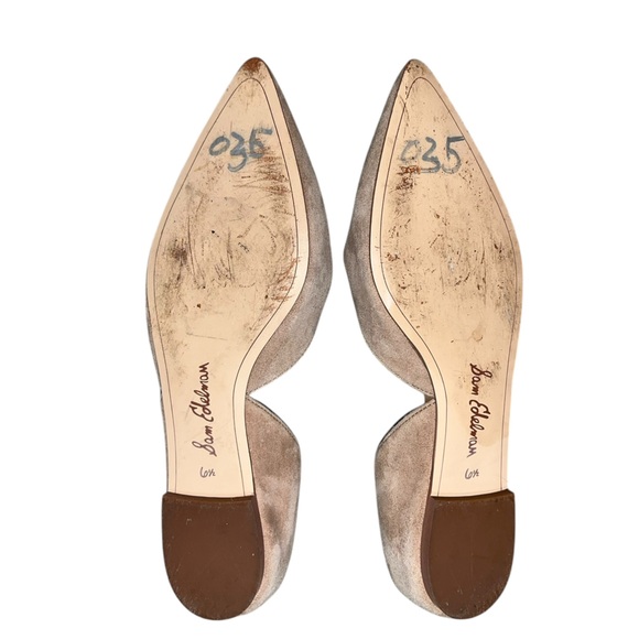 Sam Edelman Suede Nude Pointy Toe Flats Size 6.5 - Picture 5 of 11